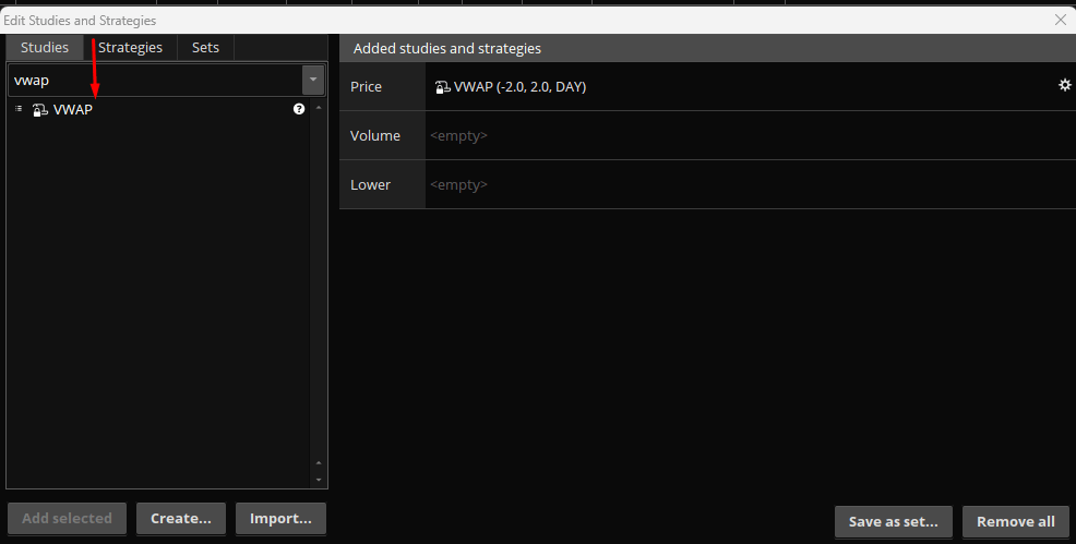 How to add VWAP indicator to Thinkroswim